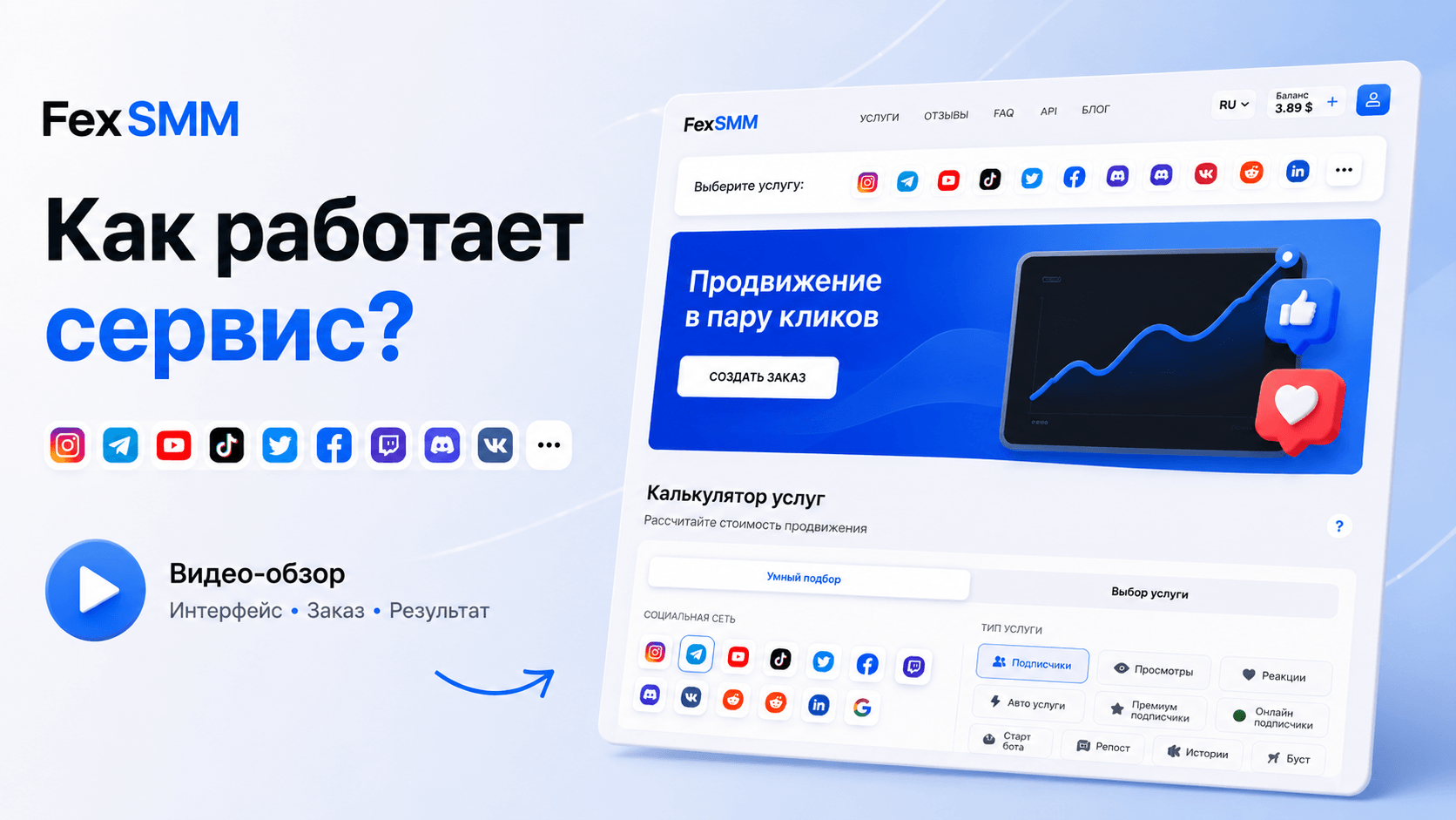 Накрутка подписчиков, просмотров, реакций, голосов и опросов в социальных сетях